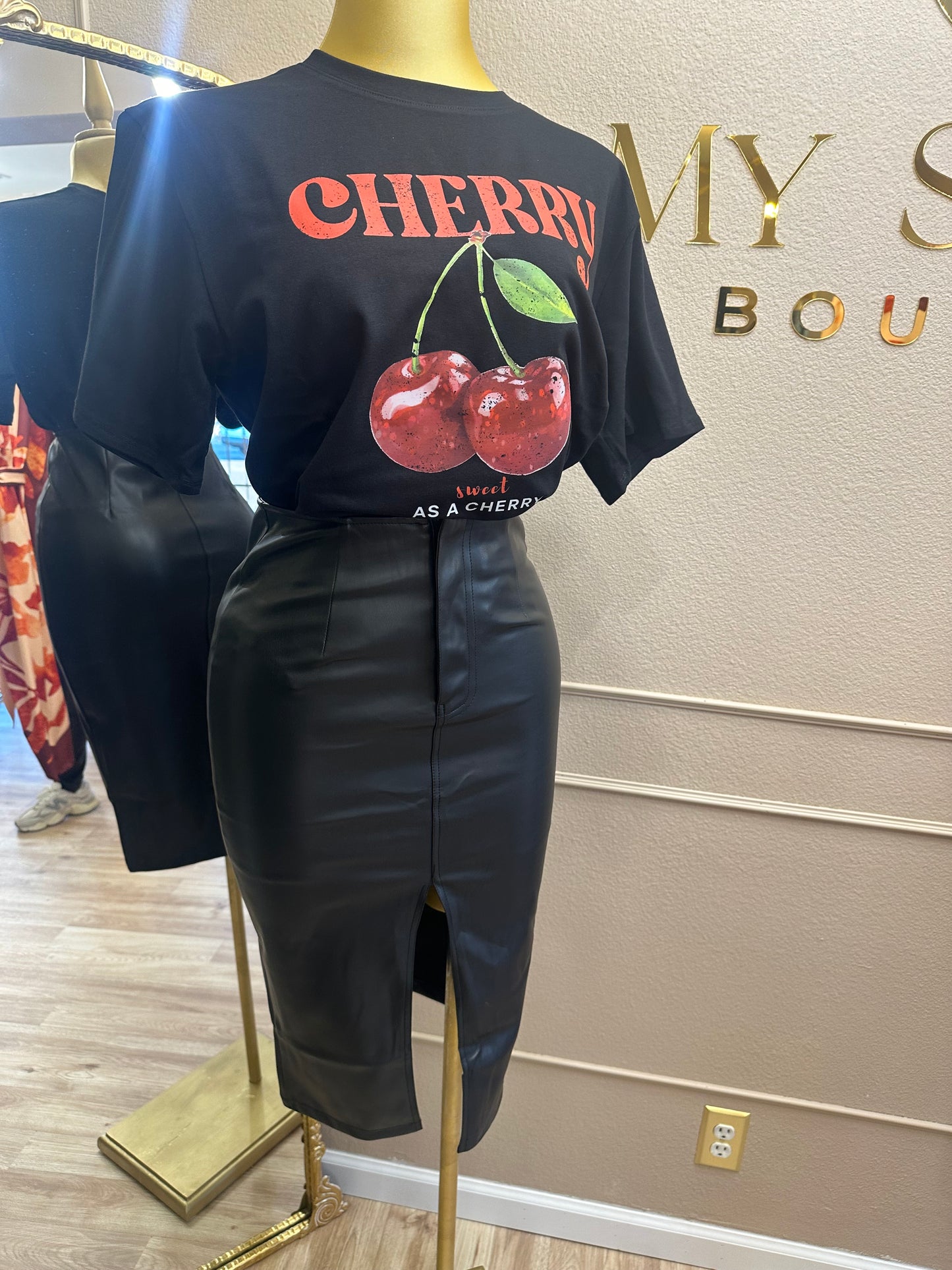 Mirena Leather Skirt