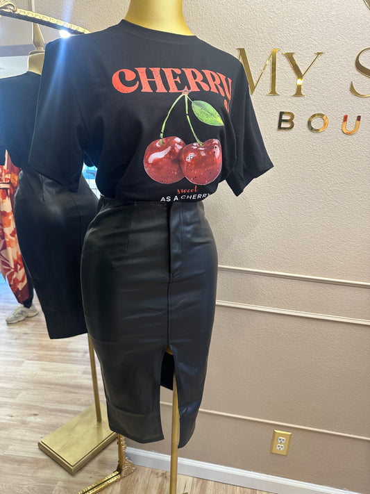 Mirena Leather Skirt