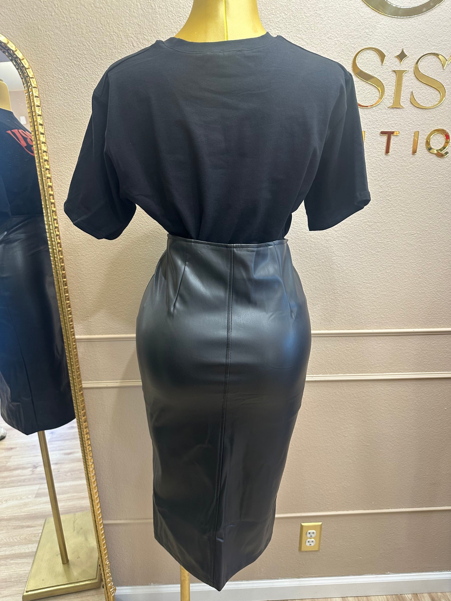 Mirena Leather Skirt
