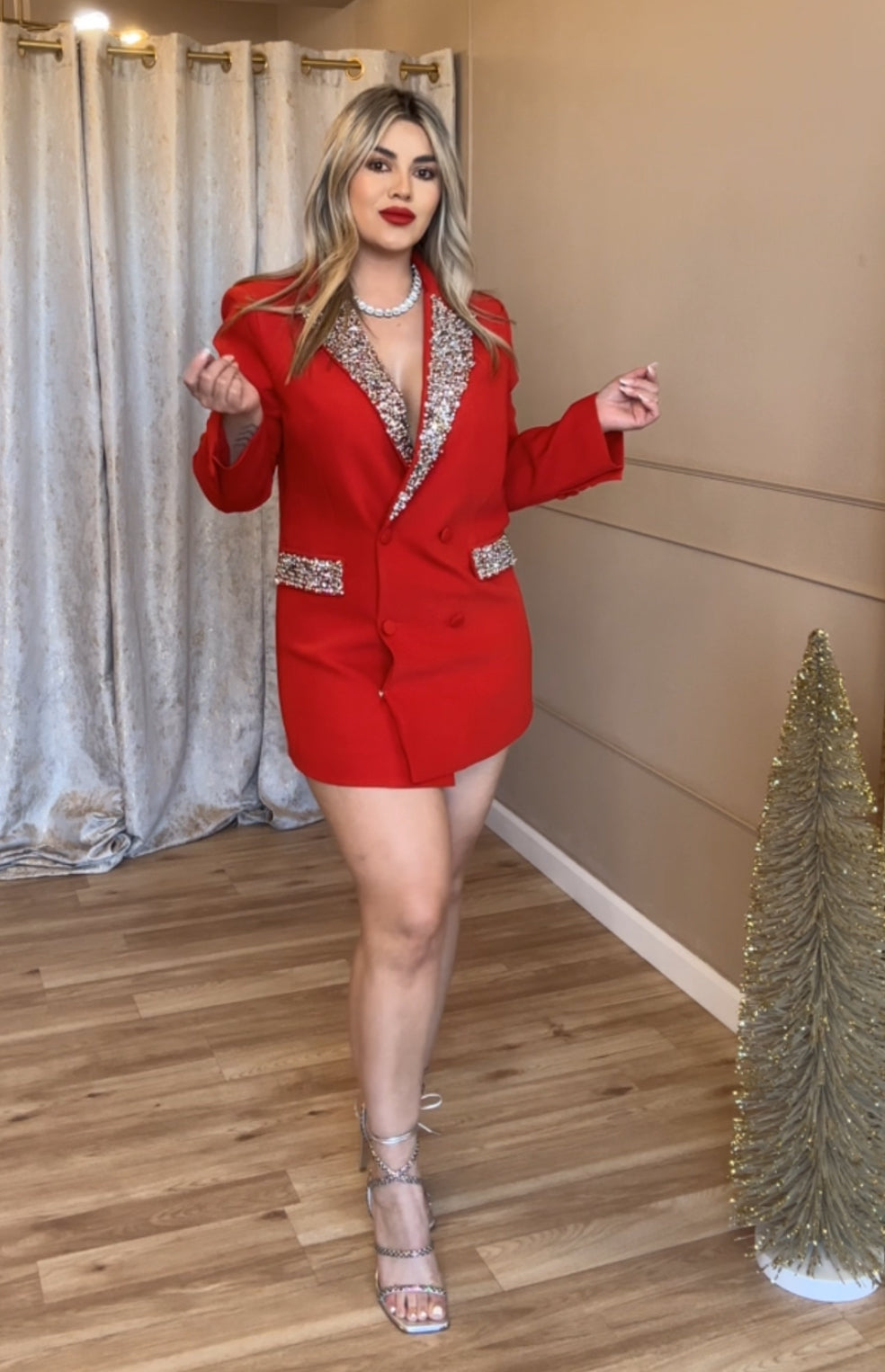 Sisters Red Blazer Dress